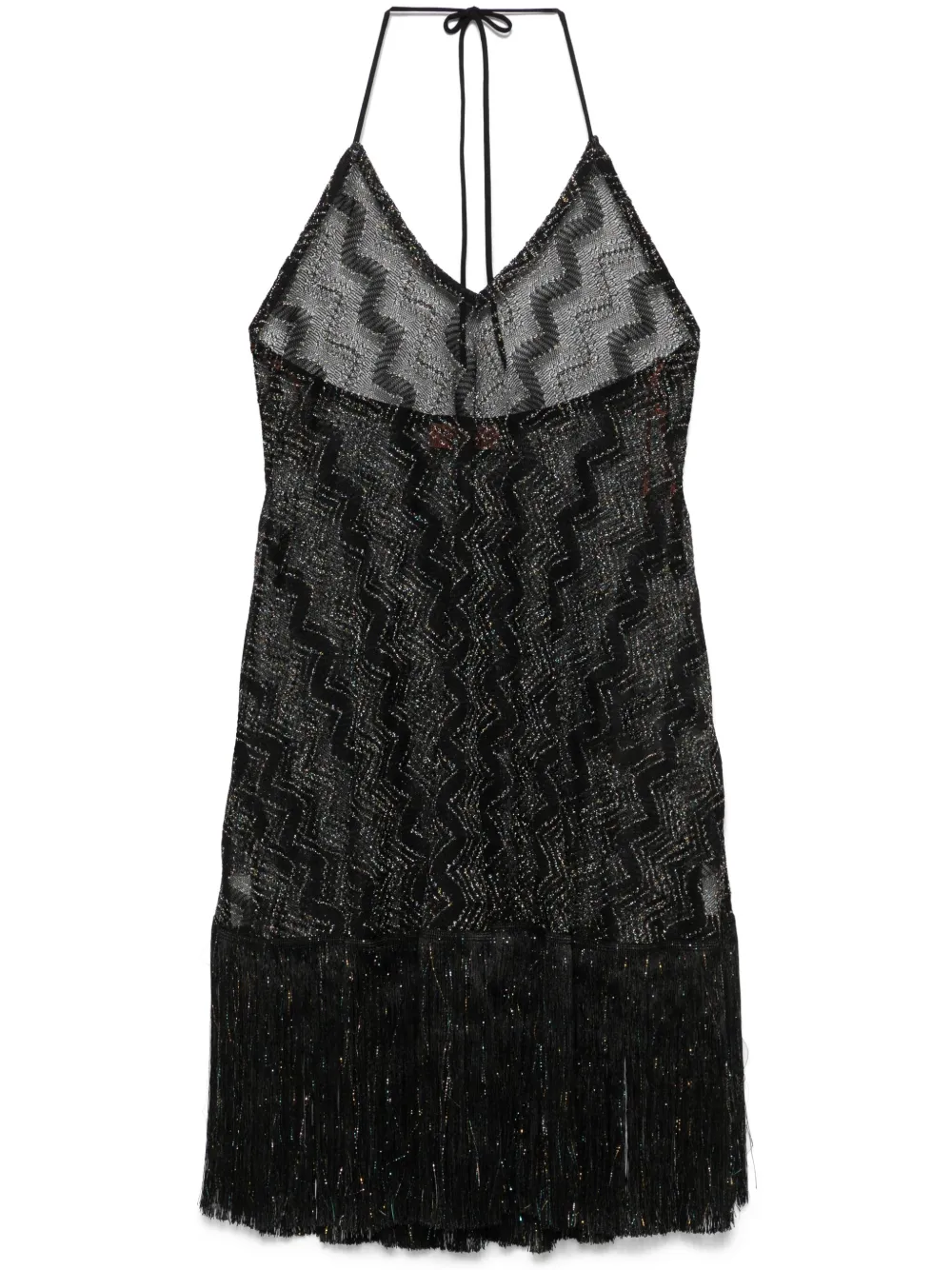 Missoni zigzag lamé beach cover up | Black | Image 1