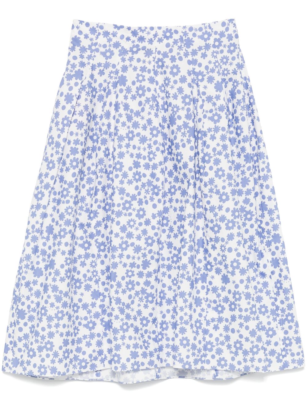 Marni poplin midi skirt - White