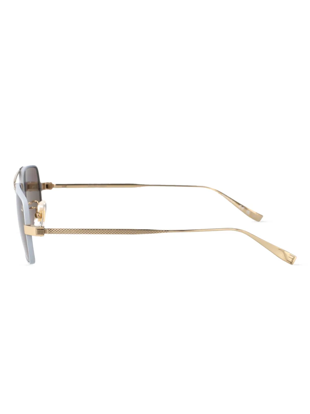 Shop Dunhill Rollagas Sunglasses In Gold