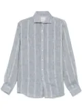 Brunello Cucinelli slub-texture shirt - Blue