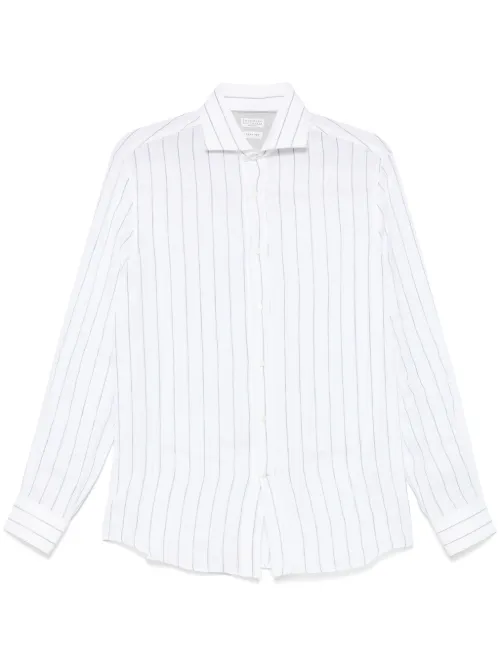 Chemise à rayures - Brunello Cucinelli - Modalova
