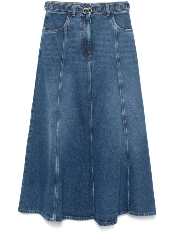 TWINSET Oval T-belt Denim Maxi Skirt Blue FARFETCH