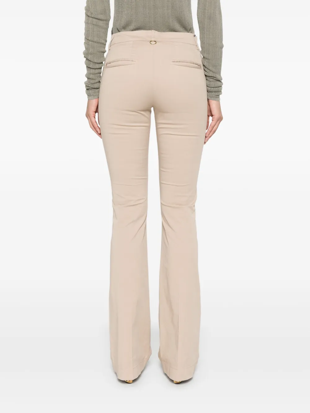 TWINSET Flared broek Beige