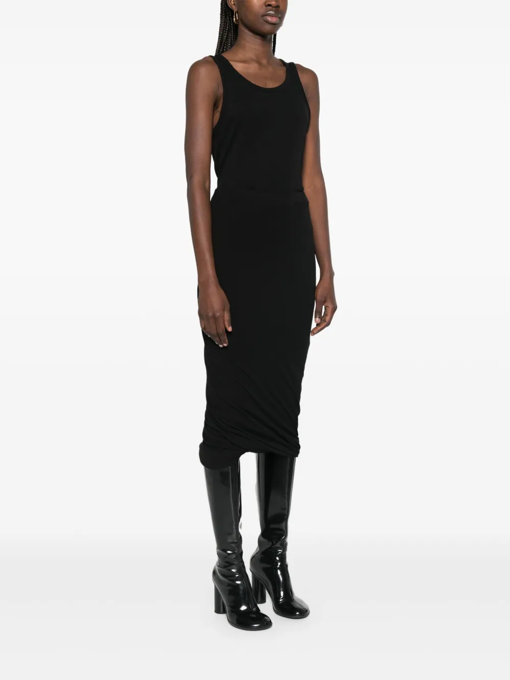 Jil Sander Midi-rok van crêpe Zwart