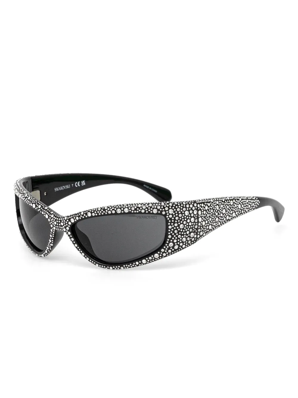 Swarovski Eyewear embellished geometric-frame sunglasses - Zwart