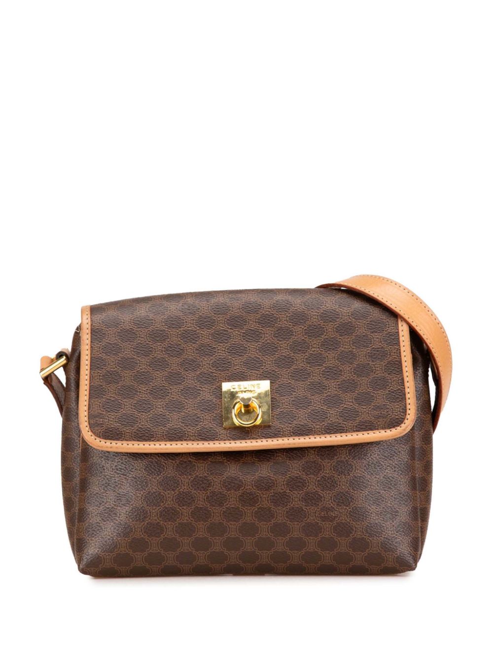 Céline Pre-Owned 2014 Macadam Coated Canvas crossbody bag - Brown