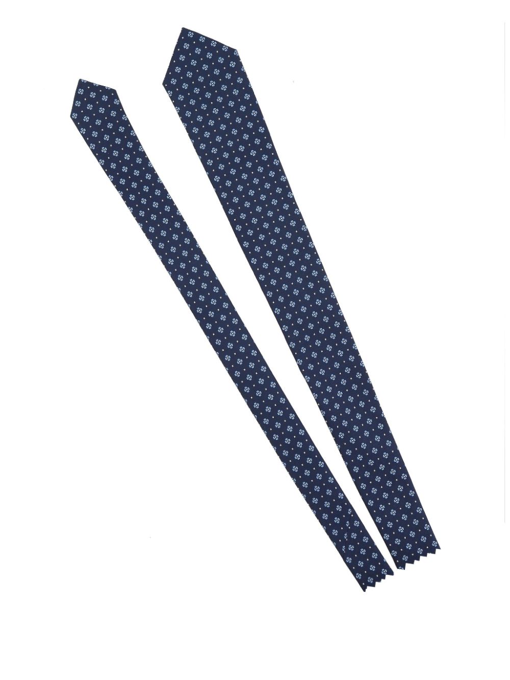 Zegna embroidered tie - Blauw