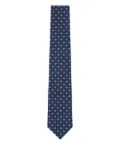 Zegna embroidered tie - Blue