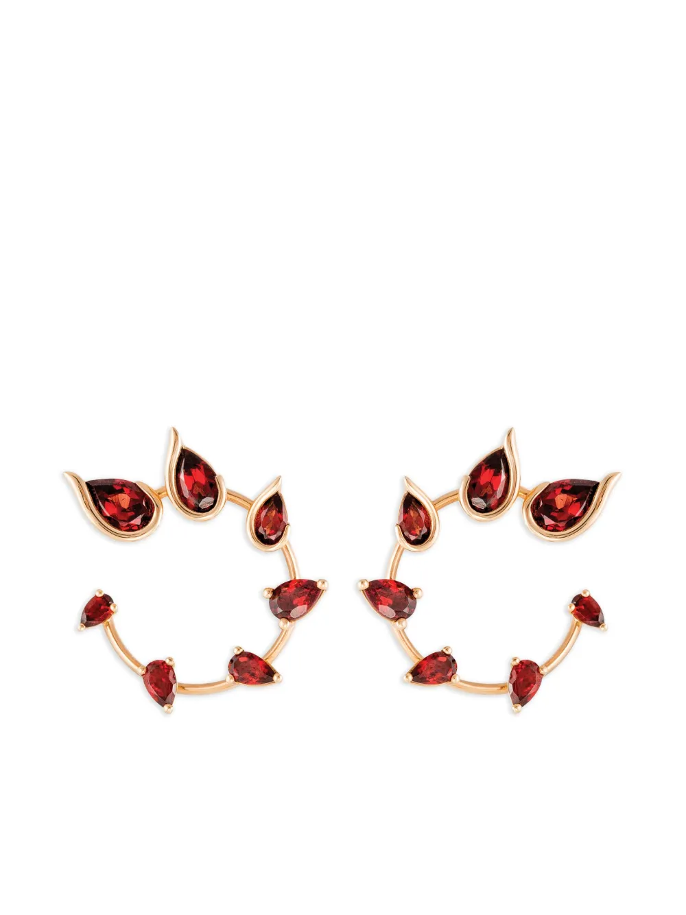 18kt rose gold Flicker garnet earrings