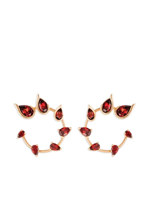 Fernando Jorge 18kt Rose Gold Flicker Garnet Earrings