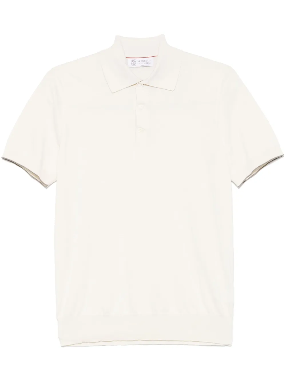 Brunello Cucinelli Poloshirt met gemêleerd effect Grijs