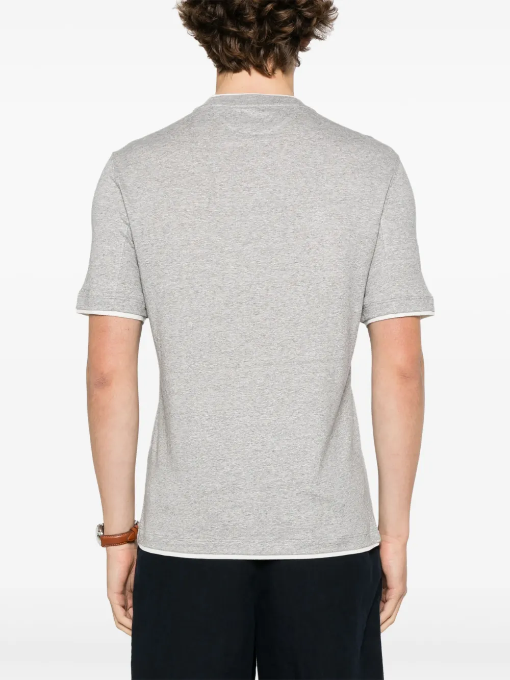 Brunello Cucinelli T-shirt met gemêleerd-effect Grijs