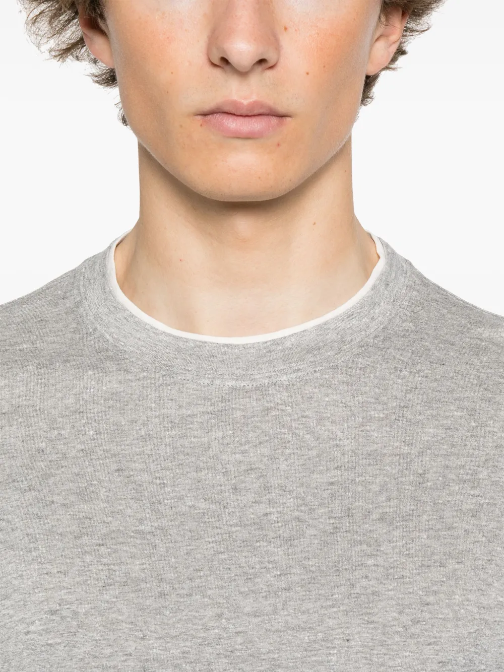 Brunello Cucinelli T-shirt met gemêleerd-effect Grijs