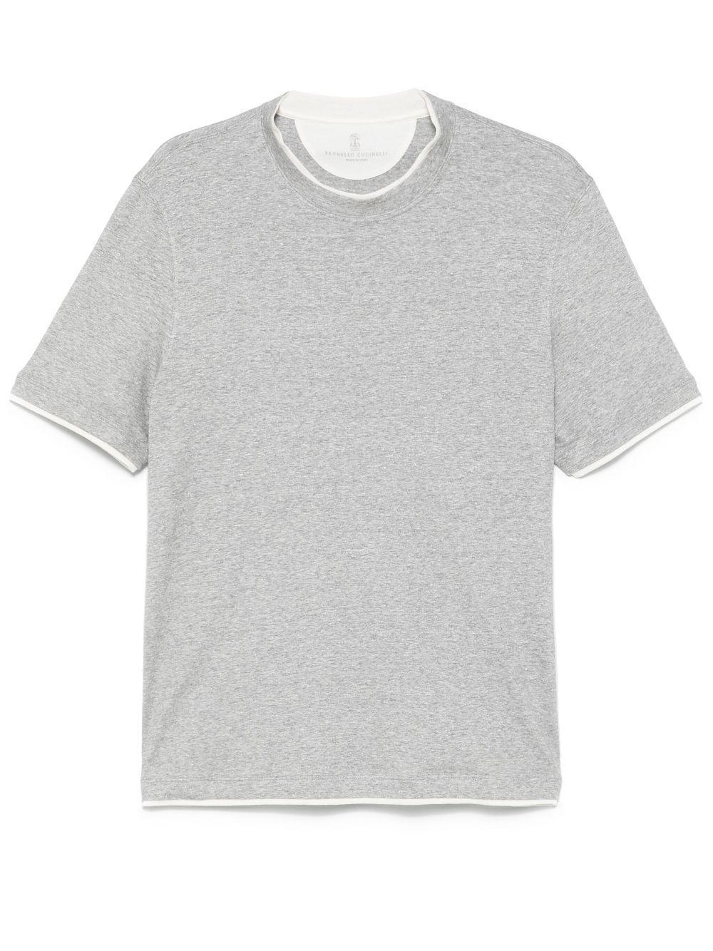 Brunello Cucinelli mélange-effect T-shirt - Grey