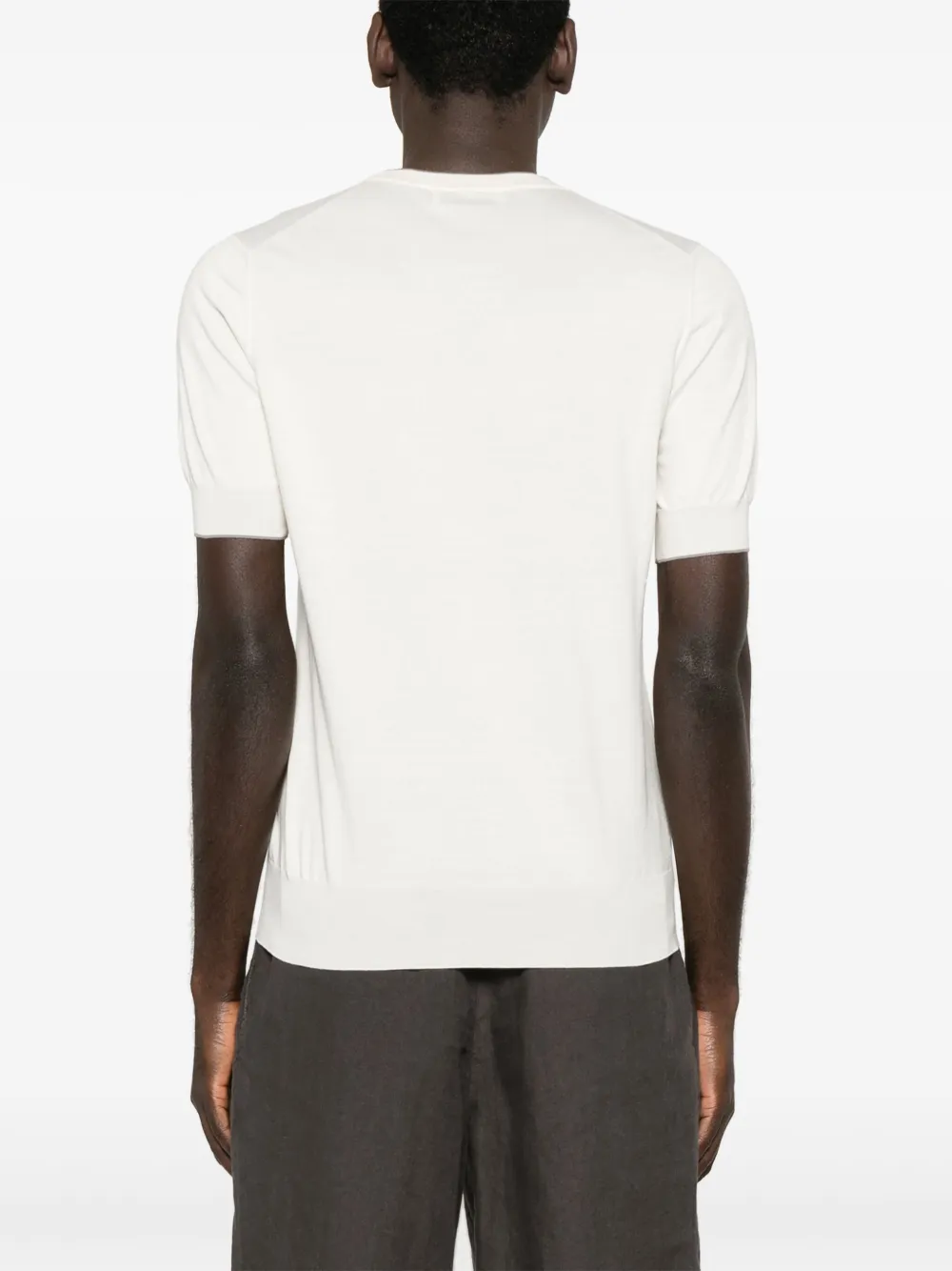 Brunello Cucinelli Fijngebreid T-shirt Beige