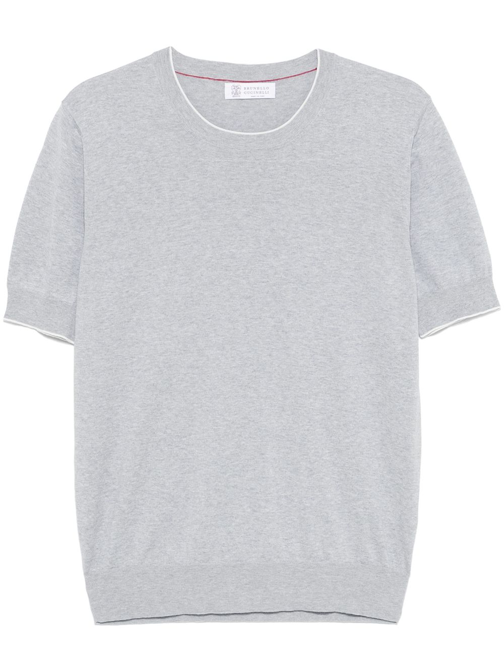 Brunello Cucinelli fine-knit T-shirt - Grey