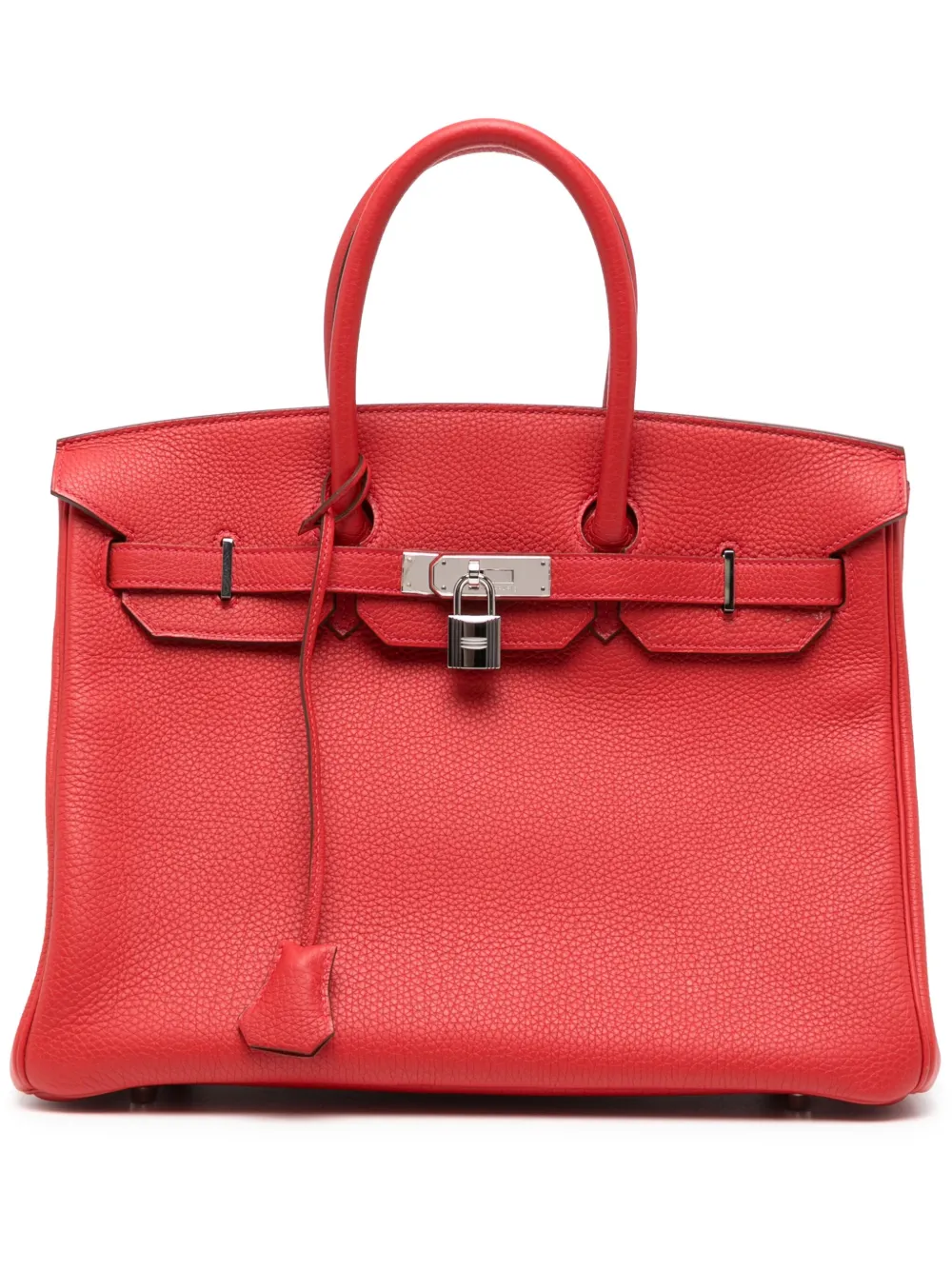 Hermès Pre-Owned Birkin 35 Rouge Casaque Clemence PHW バッグ - レッド Hermès Pre-Owned Birkin 35 Rouge Casaque Clemence PHW バッグ - レッド