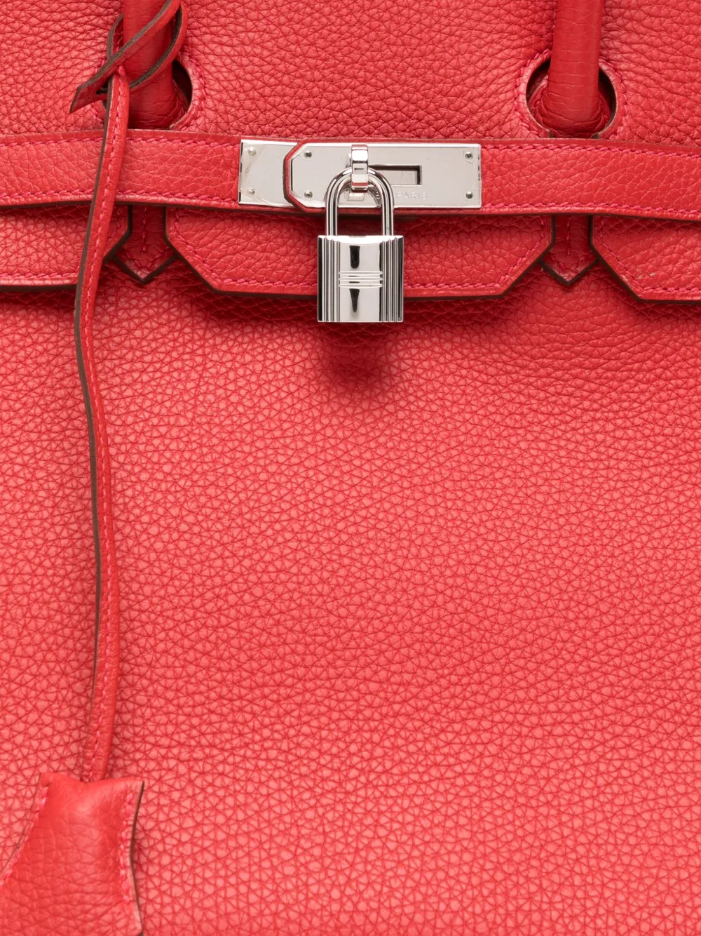 Pre-owned Hermes Birkin 35 Rouge Casaque Clemence Phw Bag In Red