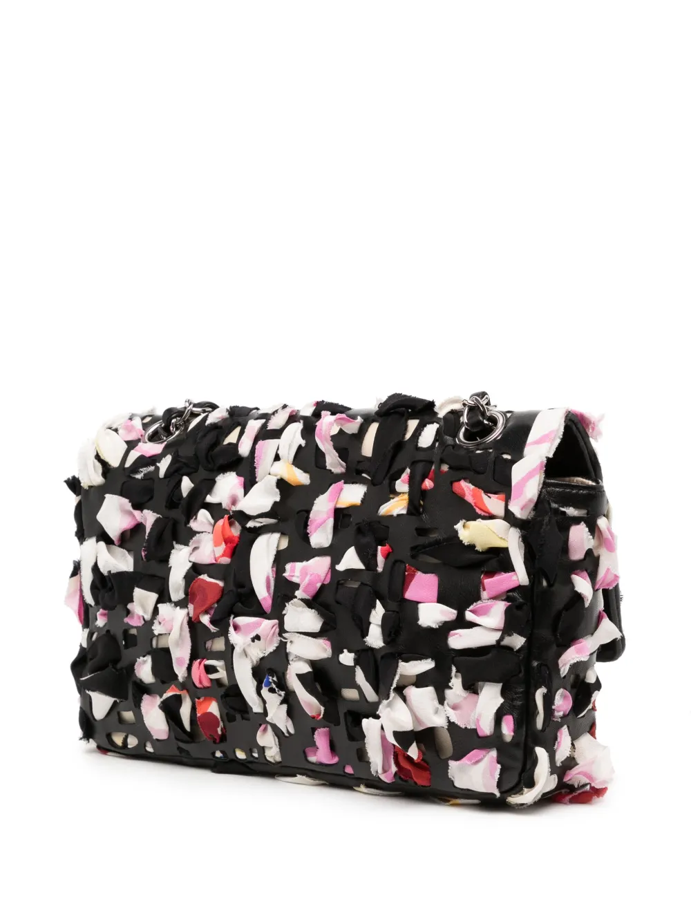 Pre-owned Chanel Silk Ribbon Classic Bag In Black