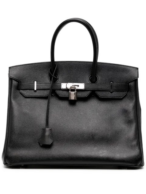 Hermès Pre-Owned bolsa Birkin 35 Black Epsom PHW