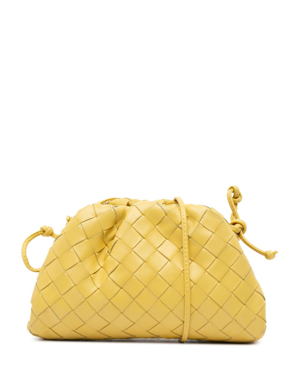 Bottega Veneta Pre-Owned 2012-2024 Intrecciato The Mini Pouch crossbody bag - Yellow