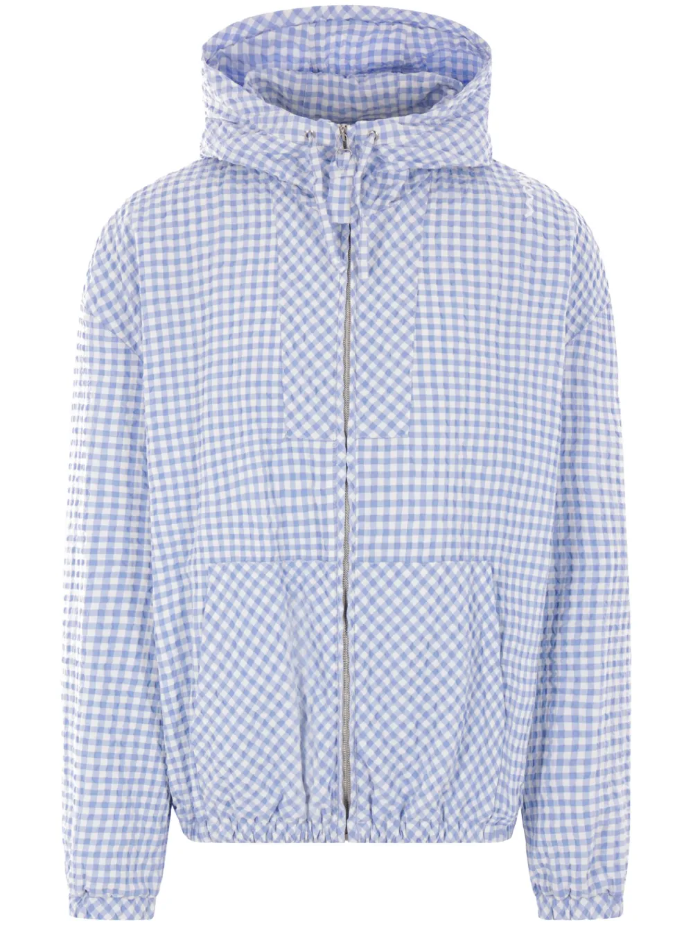 Marni Geruit jack met capuchon Blauw