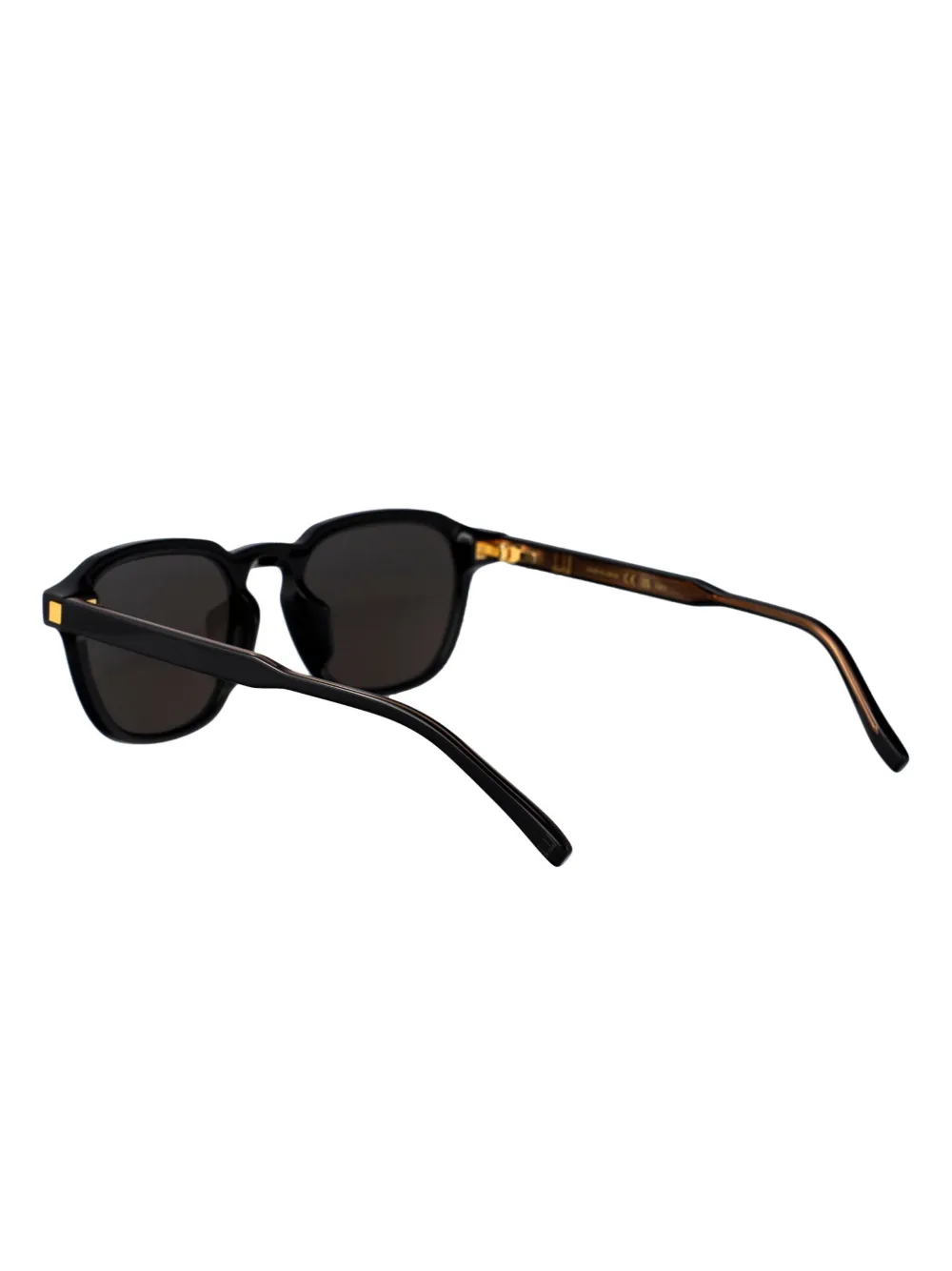 Dunhill Zonnebril met rond montuur Zwart