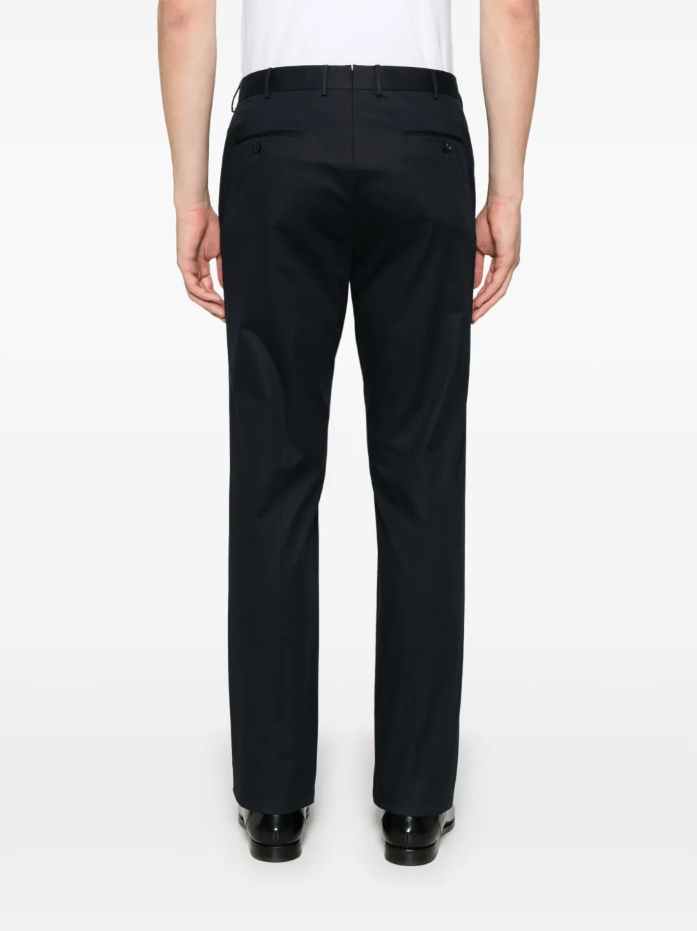 Shop Zegna Tapered Trousers In 蓝色