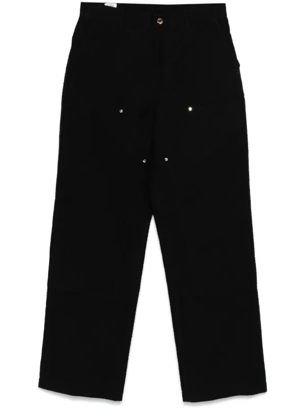 Casablanca Jacquard Cargo Trousers in Black