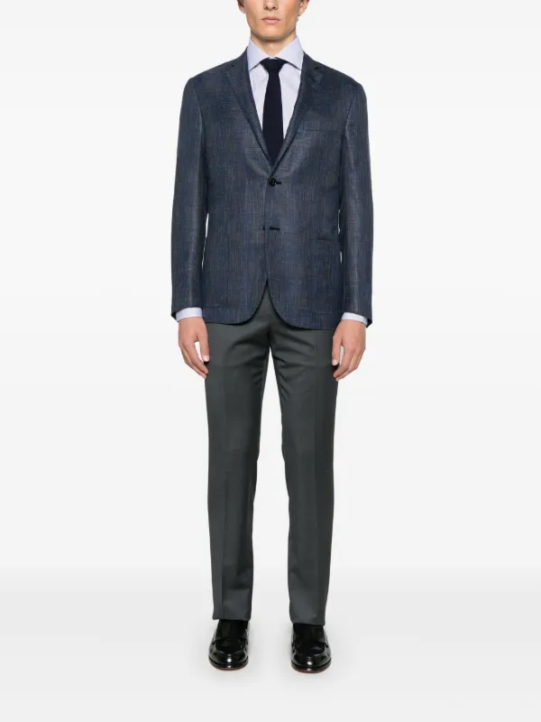 【新品】Ermenegildo Zegna テーパード ウール スラックス 48 Zegna ウールパンツ | グレー | FARFETCH JP