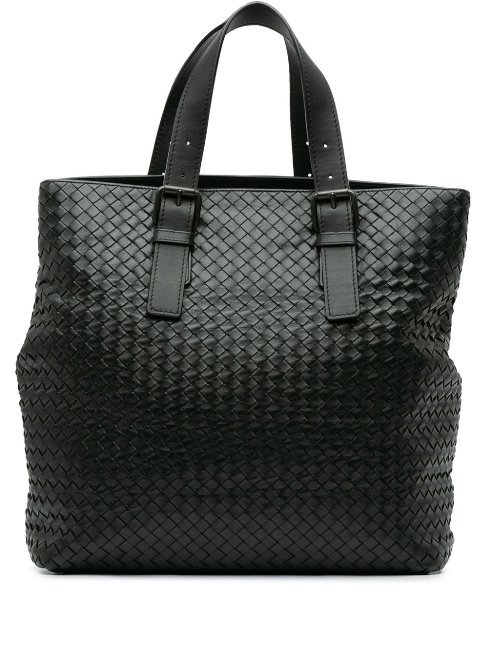 Bottega Veneta Pre-Owned 2012-2023 Nappa Intrecciato Belt Strap tote bag - Black