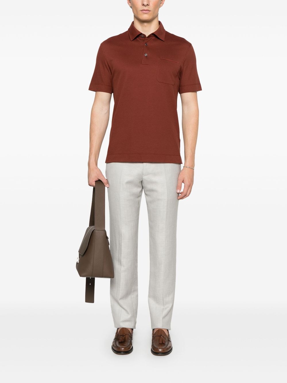 Zegna Poloshirt - Bruin