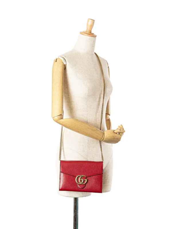 Gucci Bag Gucci Velvet Woc Gg Marmont Velvet Wallet On Chain Gucci