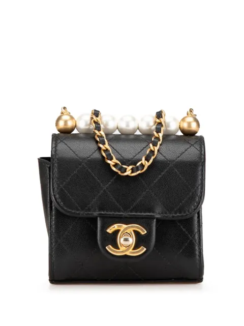 CHANEL Pre-Owned 2000-2023 Mini Goatskin Chic Pearls Clutch On Chain crossbody bag