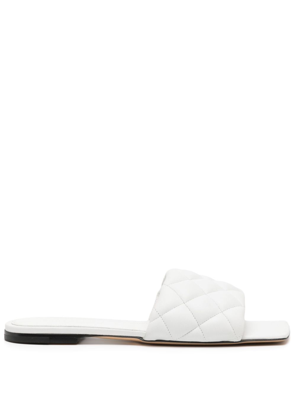 Pre-owned Bottega Veneta Padded Flat Sandals In White