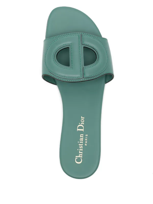 Christian Dior Pre-Owned Leather Sandals | Green | FARFETCH