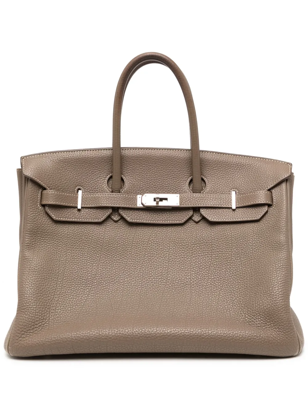 Hermès Pre-Owned Birkin 35 Etoupe Togo PHW バッグ - ブラウン Hermès Pre-Owned Birkin 35 Etoupe Togo PHW バッグ - ブラウン