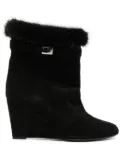 Christian Dior Pre-Owned faux-fur boots - BLACK