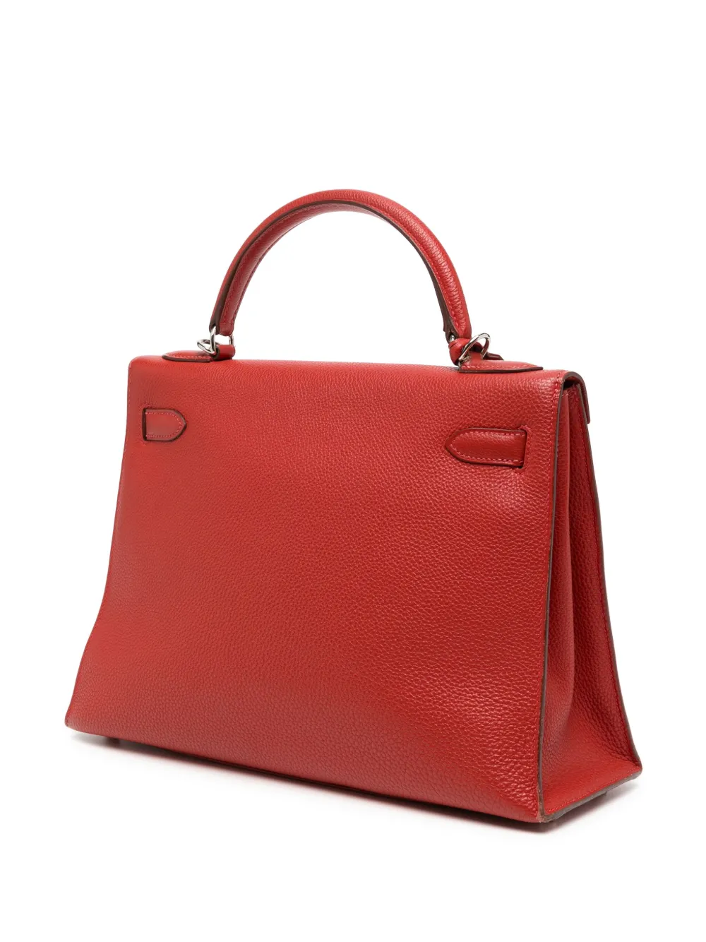 Pre-owned Hermes Kelly 32 Sellier Red Phw Bag