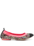 CHANEL Pre-Owned tweed ballerina shoes - Pink
