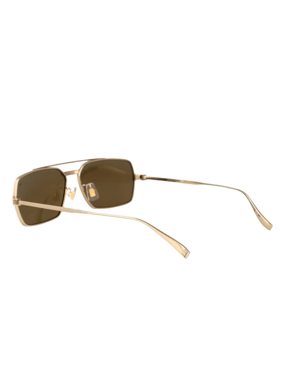 Shop Dunhill Rollagas Sunglasses In Gold