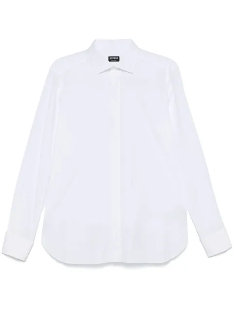 Zegna camisa de popelina