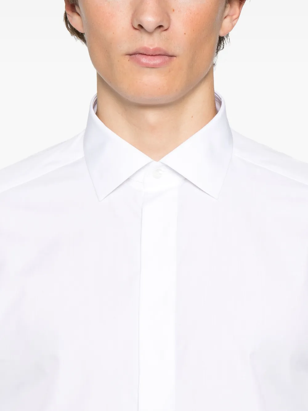 Zegna Popeline overhemd Wit