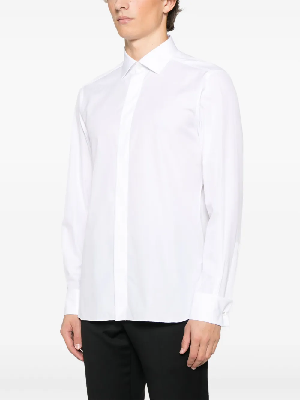 Zegna Popeline overhemd Wit