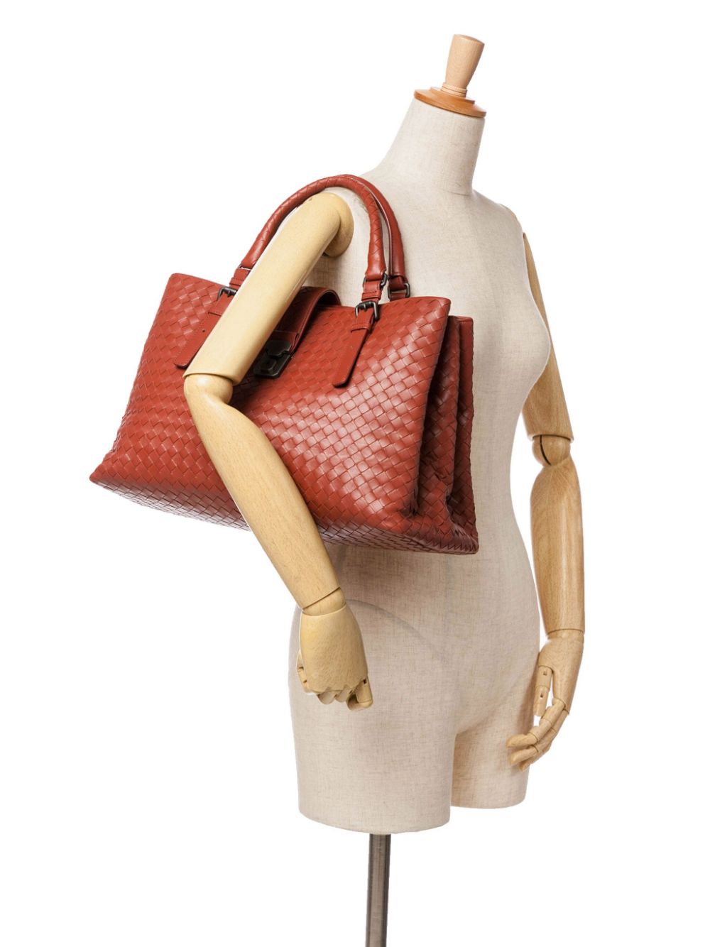 Bottega Veneta Pre-Owned 2012-2024 Medium Nappa Intrecciato Roma tote bag - Rood