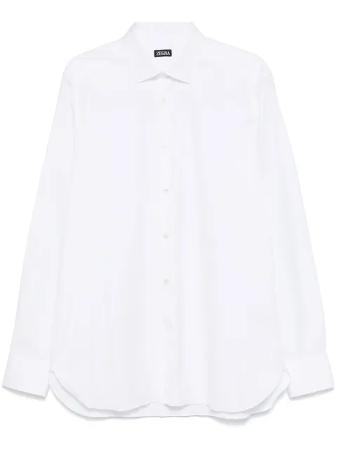 Zegna camisa de popelina