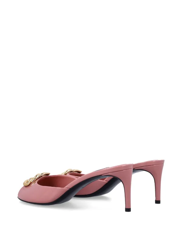 Dolce & Gabbana 70mm DG Logo Mules | Pink | FARFETCH