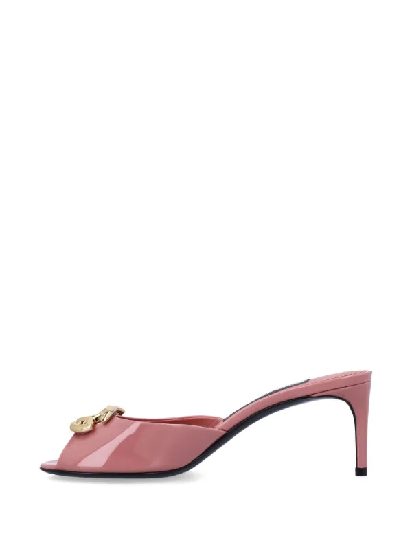 DOLCE&GABBANA モジー Dolce & Gabbana 70mm DG Logo Mules | Pink | FARFETCH