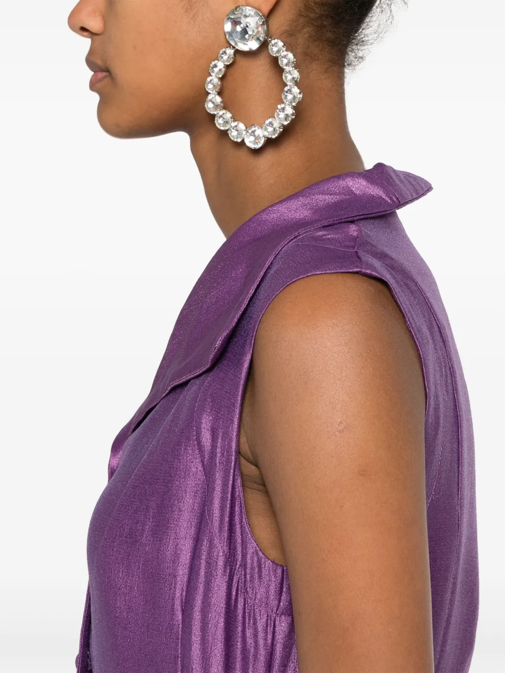 Metallic-Effect Maxi Dress
