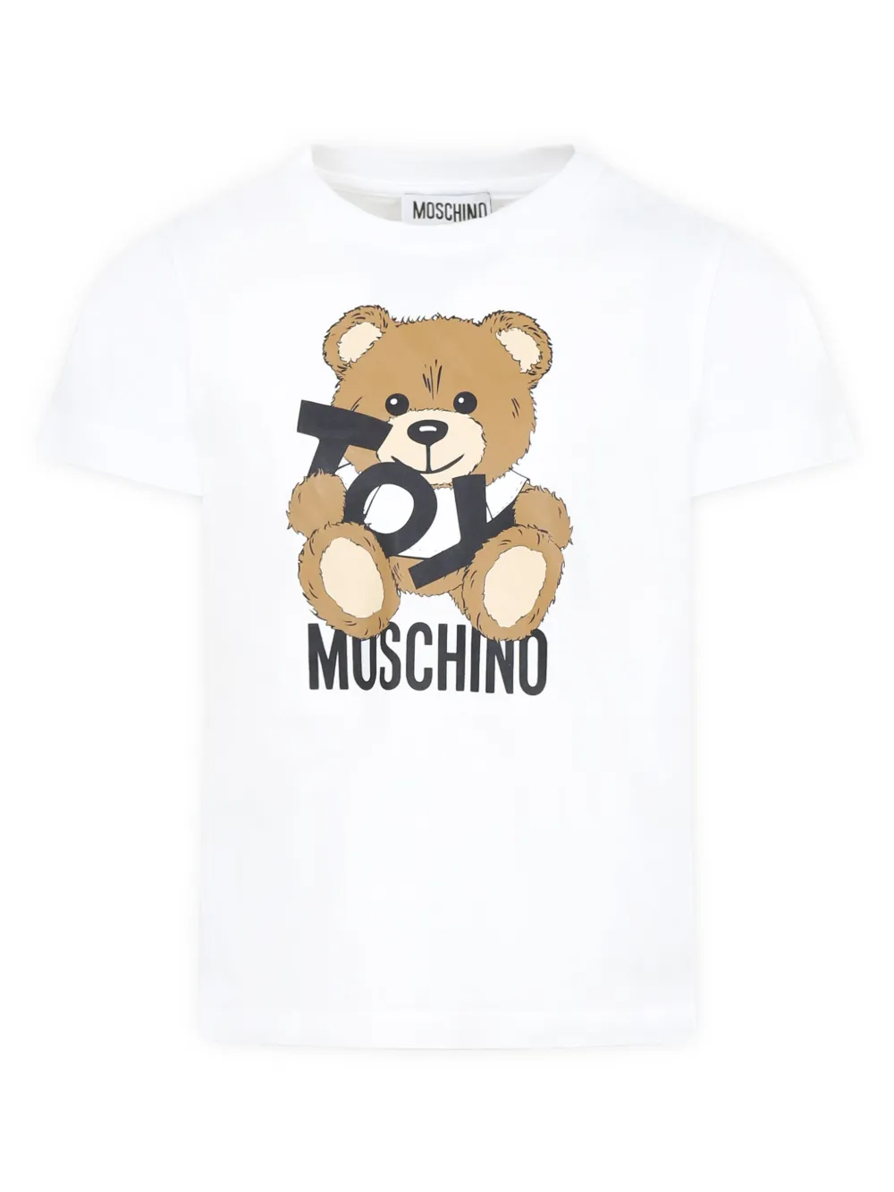 Moschino Kids T-shirt met teddybeerprint Wit